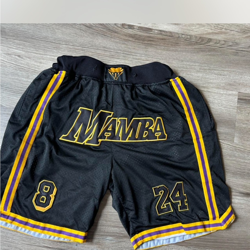 Black and Yellow Mamba Athletic Shorts